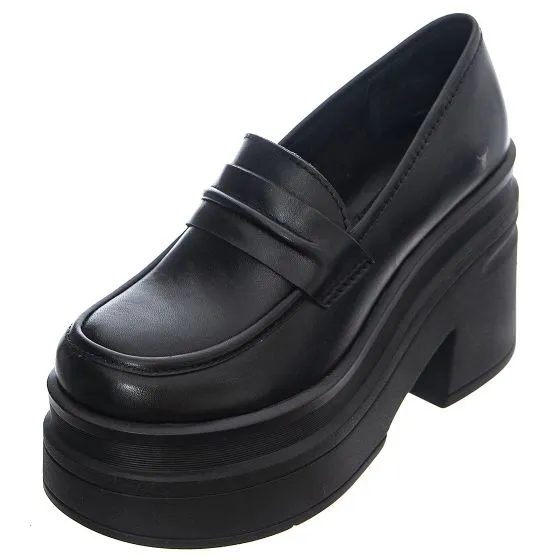 Windsor Smith Womens Mean Loren Black Loafer Shoes