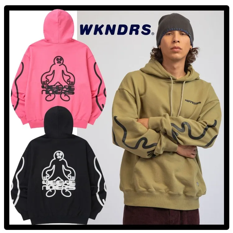 WKNDRS  |Unisex Street Style Logo Hoodies