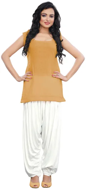 Womens Baggy Pants Harem Patiala Style Fashion Indian Clothing (Off White)