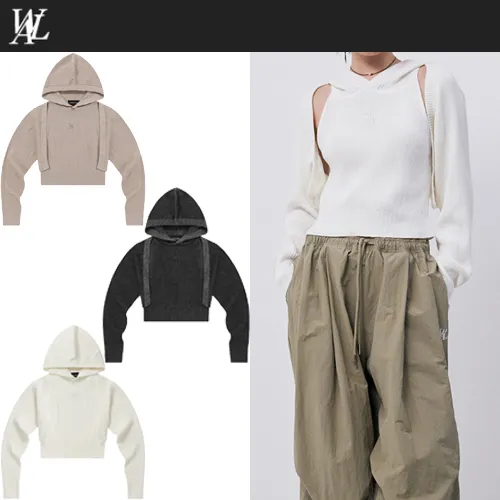 WOOALONG  |Street Style Logo Hoodies & Sweatshirts