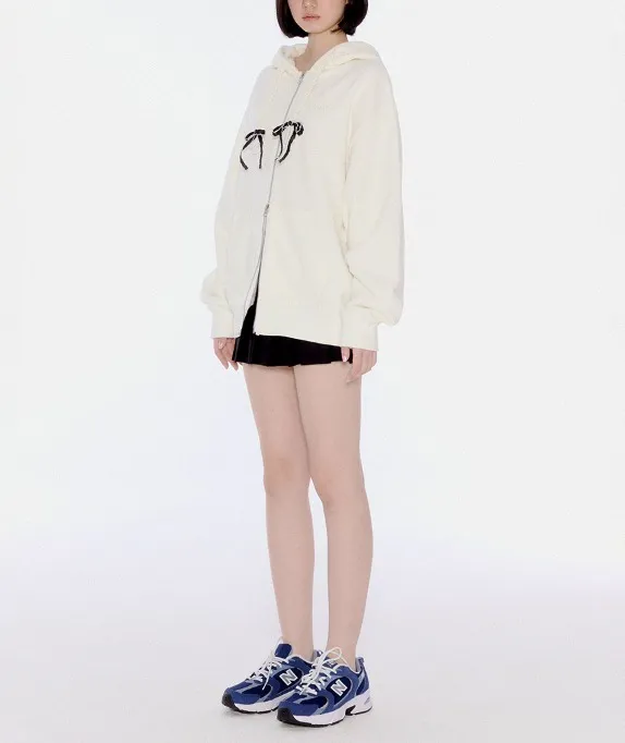 YOUHEE  |Long Sleeves Cotton Oversized Logo Hoodies & Sweatshirts