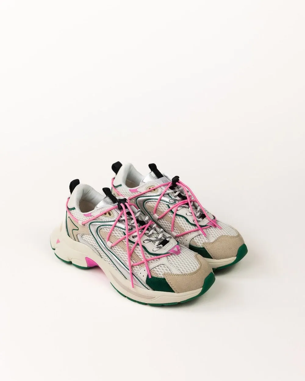 Zéro cent cinq Sneakers Spider green/pink